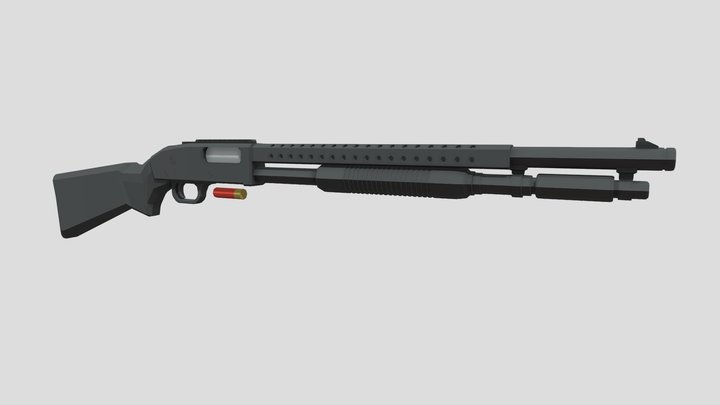 Mossberg 500 Shotgun 3D Model