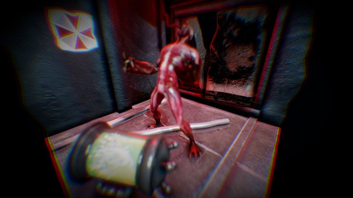 Licker Resident Evil 2 : Blender for videogames 3D Model