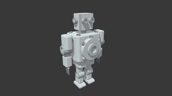 ROBOT CHARACTOR BY MG BEATZ FOR HIS NEXT GAME 3D Model