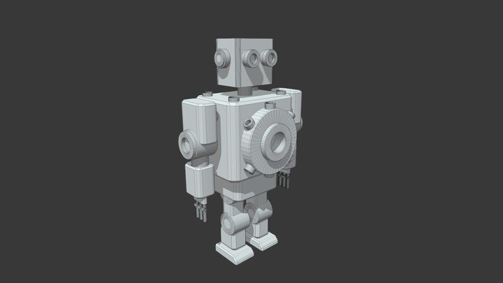 ROBOT CHARACTOR BY MG BEATZ FOR HIS NEXT GAME 3D Model