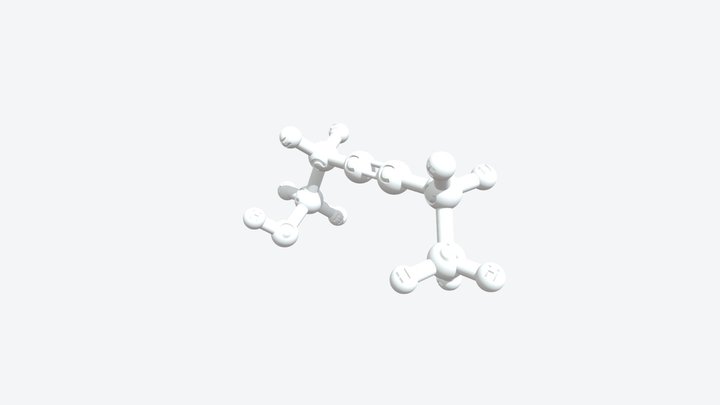 3-Hexyn-1-ol 3D Molecular Model — CAS 1002-28-4