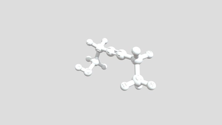 3-Hexyn-1-ol 3D Molecular Model — CAS 1002-28-4
