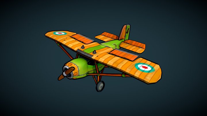 The Flying Circus - Stylized Plane 3D Model