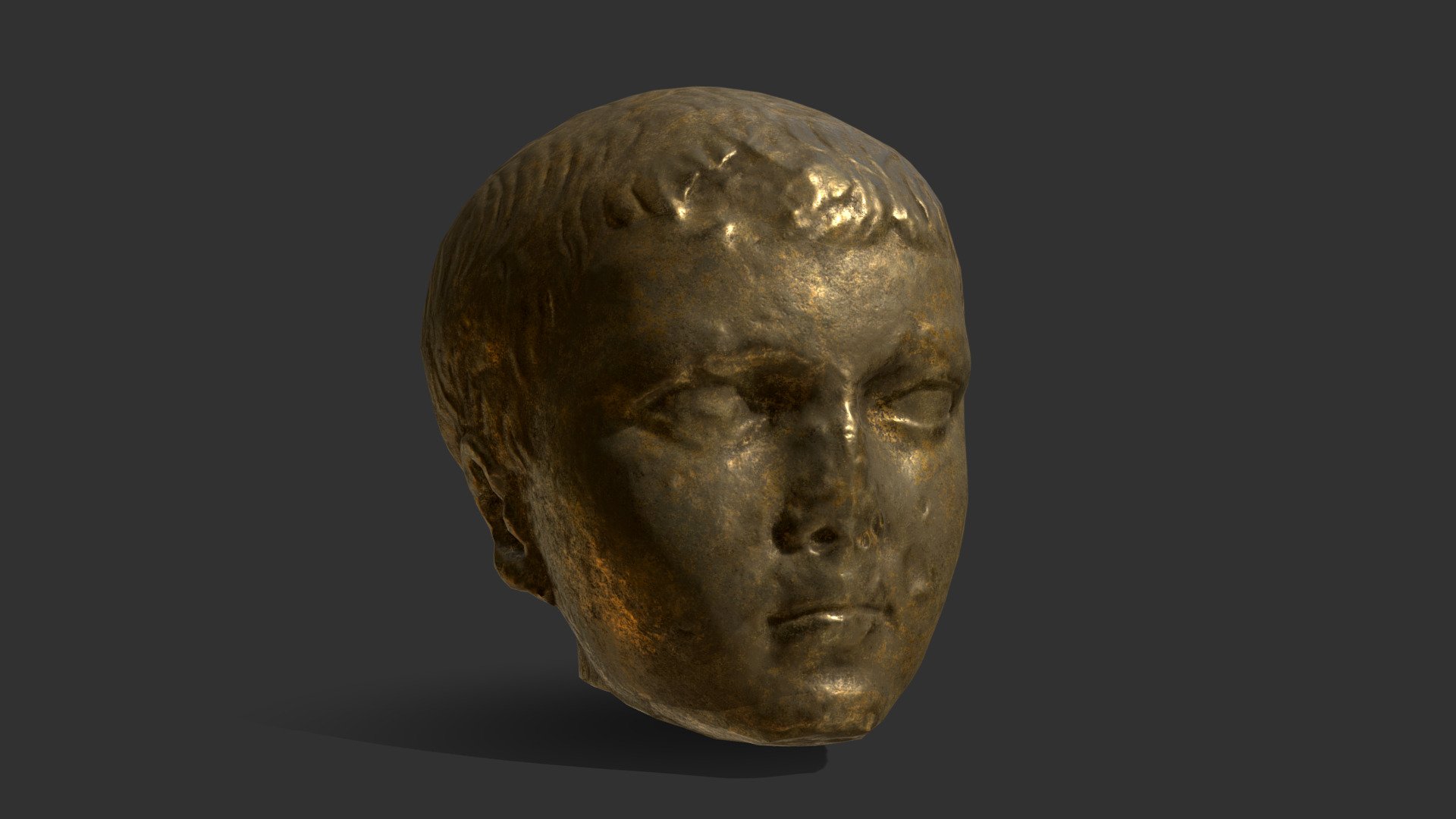 Little Prince - Gold_06 - Ancient Rome Bust — Sketchfab embed 3D viewer