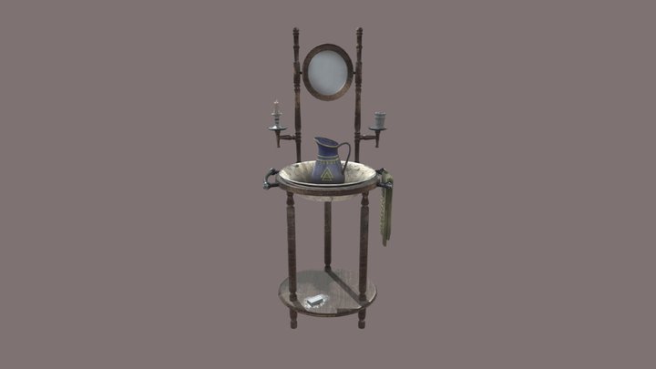 antique washstand 3D Model