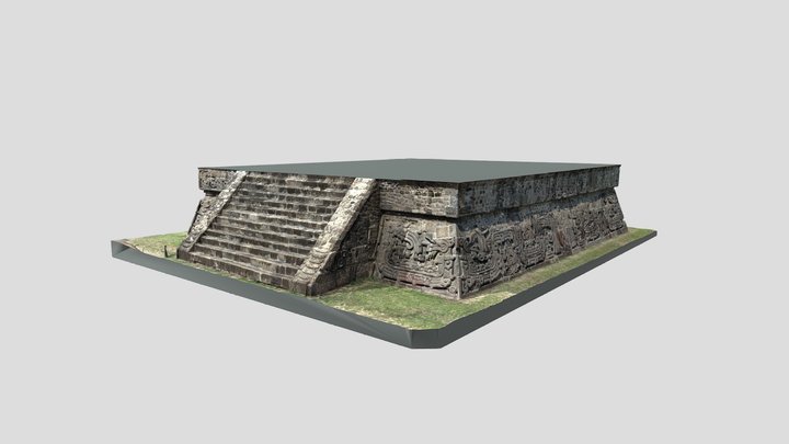 Pyramid of the Feathered Serpents-Xochicalco 3D Model