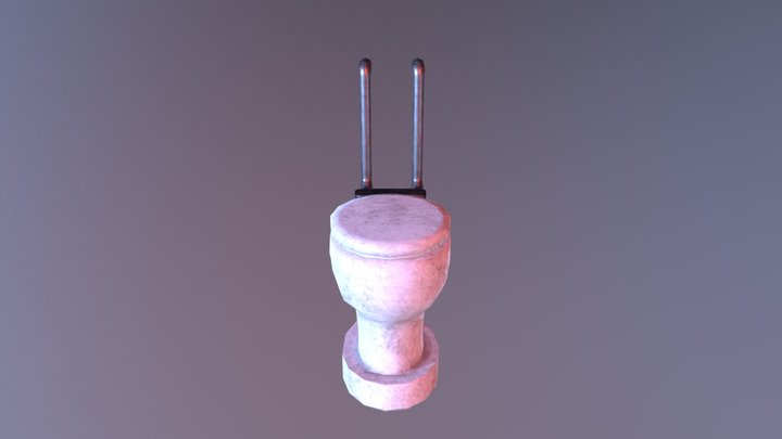 Low Poly Toilet 3D Model
