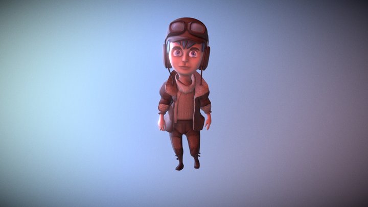 Anime Kid 3D Model