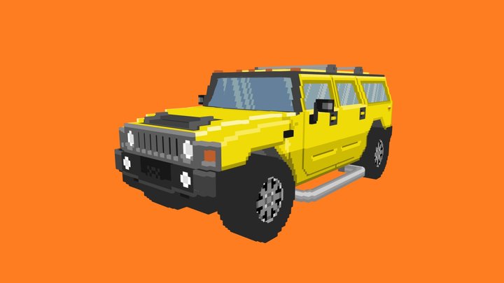 Hummer H2 Voxel Art (INCOMPLETE) 3D Model