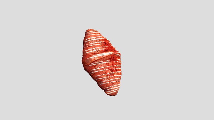 Red Velvet Croissant Scan 3D Model