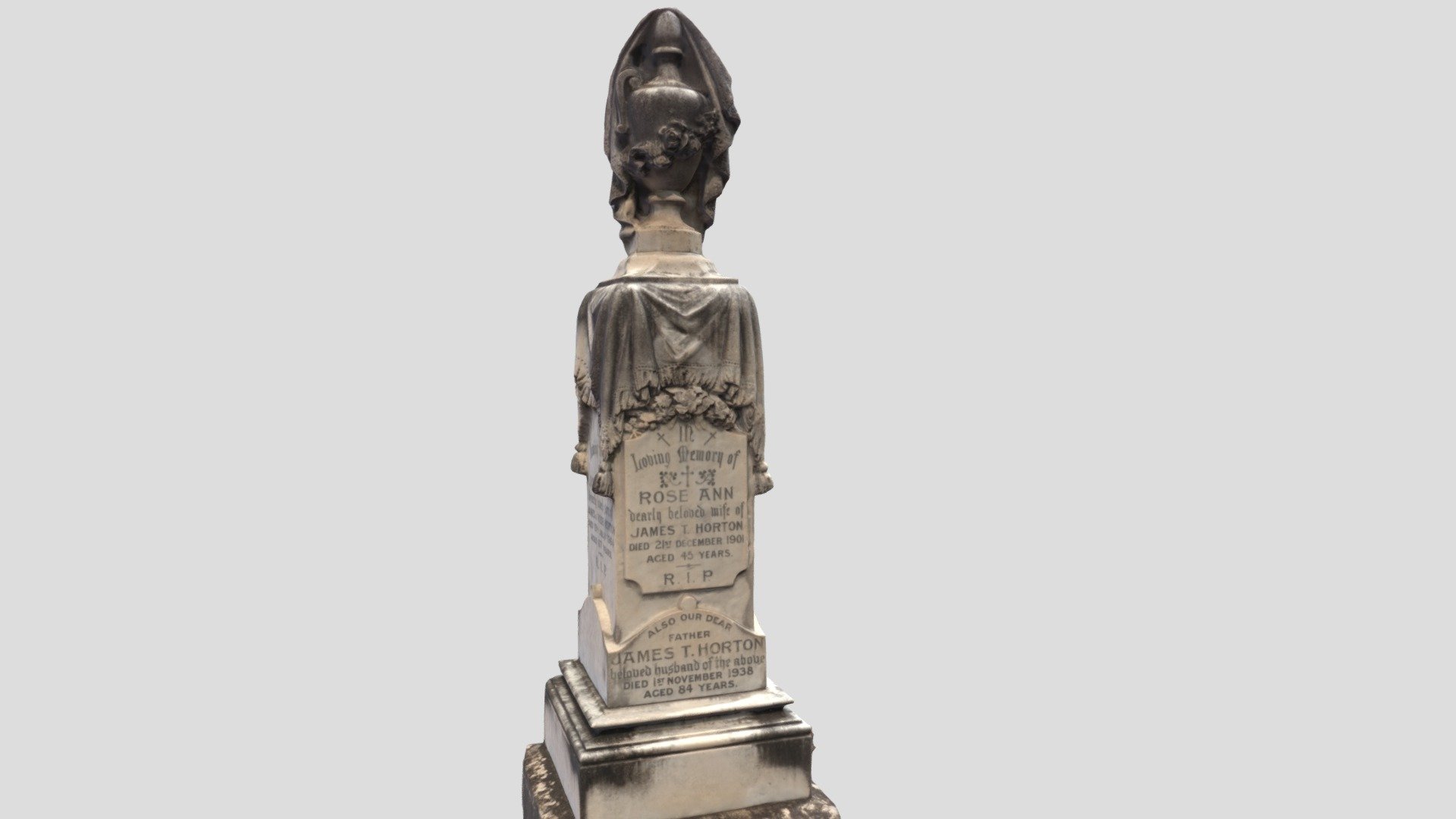 Marble monument -  Rookwood Cemetery  Sydney.