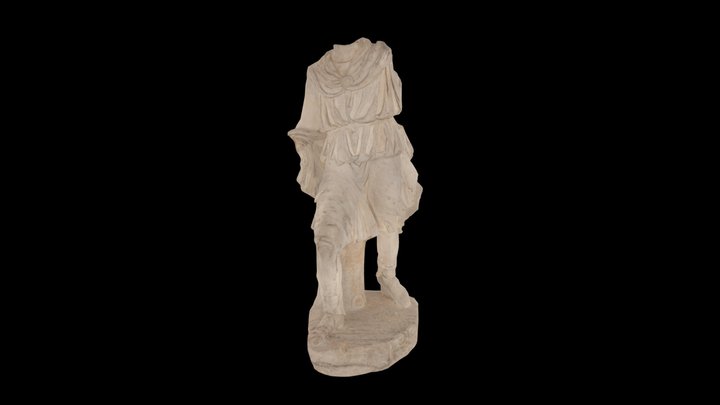 Walking Roman Statue 3D Model