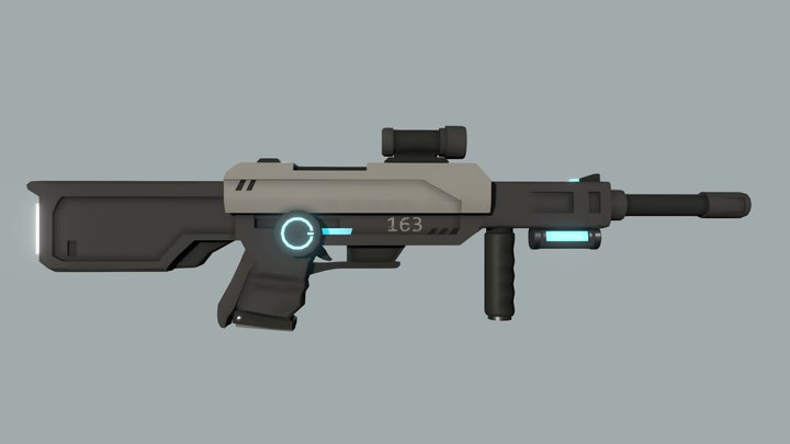 Sci-Fi Rifle 3D Model