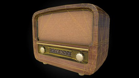 Vieille Radio Vintage 3D Model