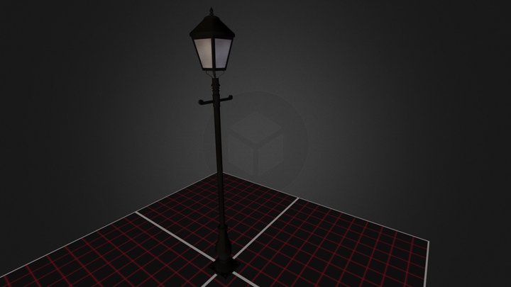 Londen lantern pole 3D Model