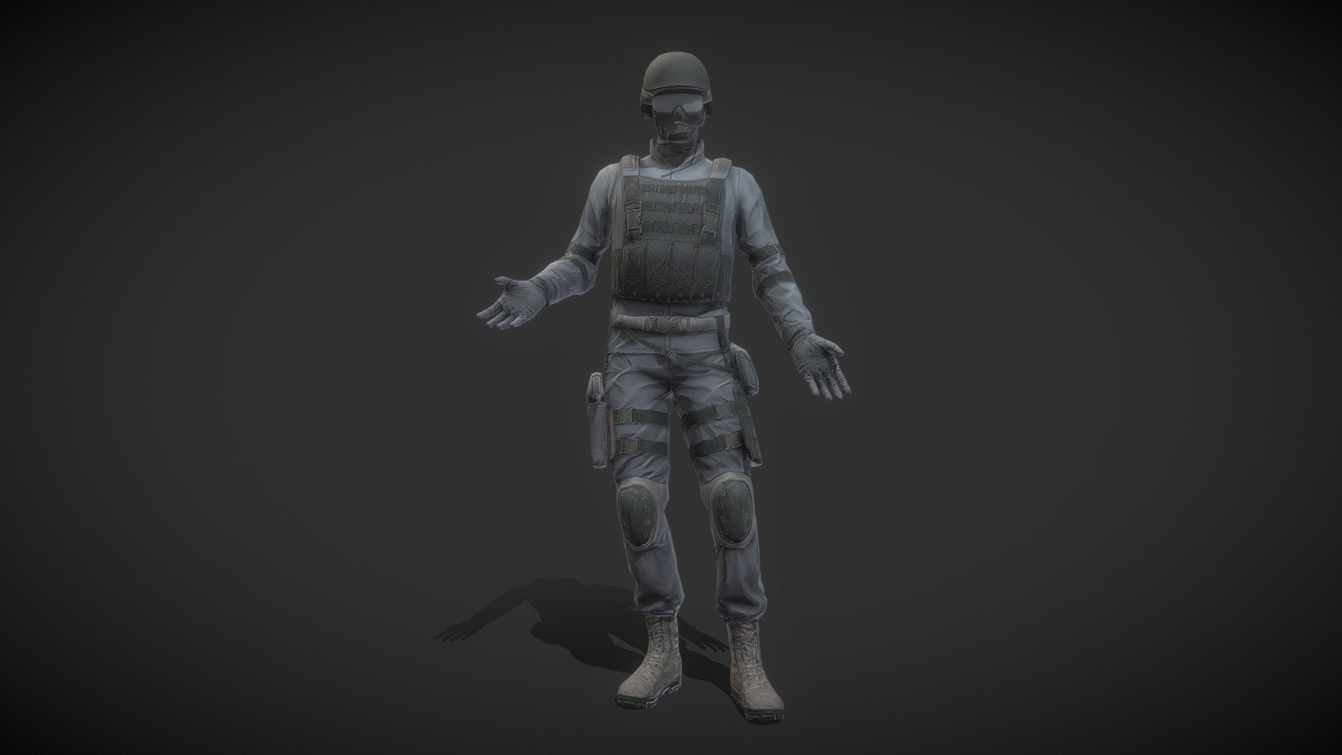 SWAT Man - 3D model by Anand Mahal (@AnandMahal) [db60a0d] - Sketchfab