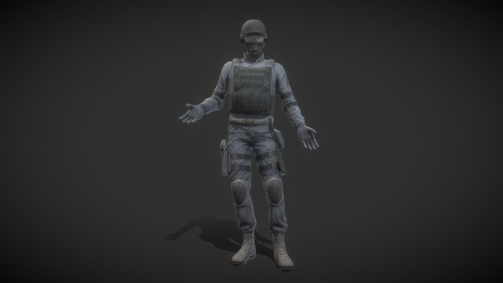 SWAT Man 3D Model