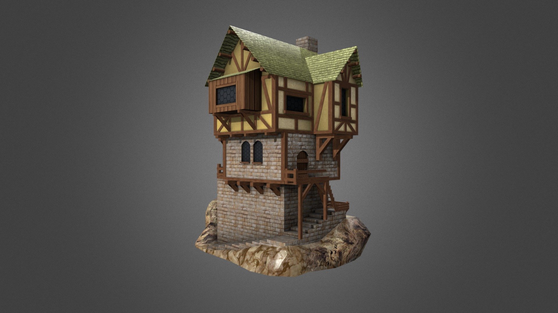 Medieval House On The Rock - 3D model by CG Duck (@cg_duck) [db62318 ...