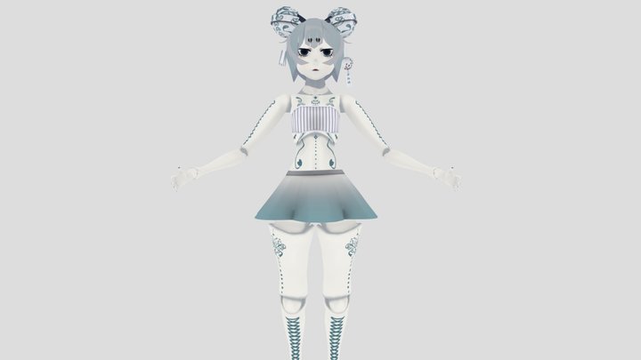 Celestial Ice Doll - Stylized Character Model 3D Model
