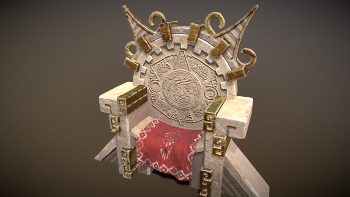 Aztec Throne 3D Model