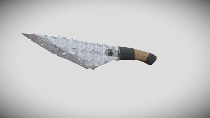 Handmade survival dagger 3D Model