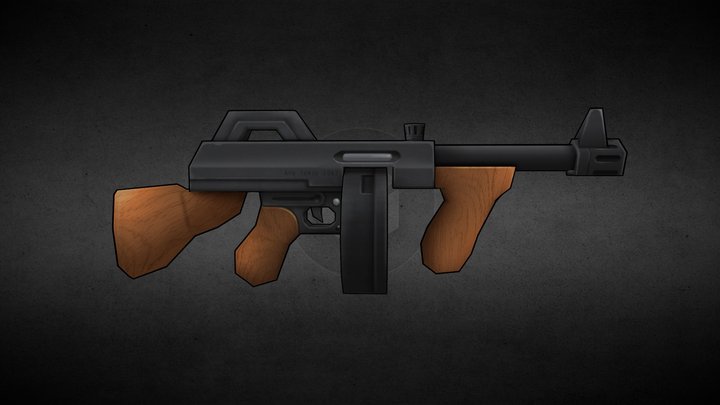 【A series of Mini Weapon】Thompson Submachine Gun 3D Model