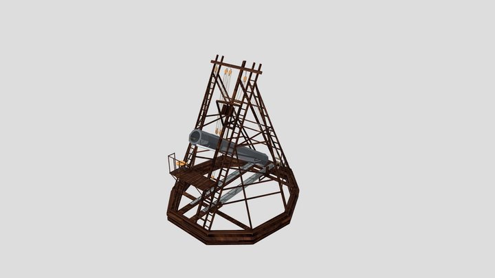 William Herschel 20 ft Telescope 3D Model