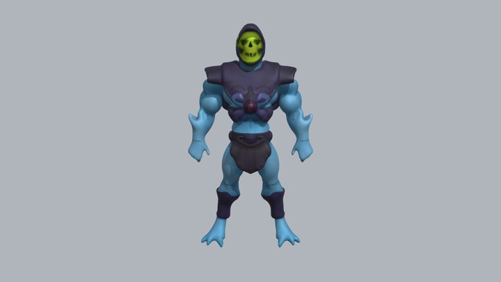 Skeletal warrior in medieval armor 3D Model
