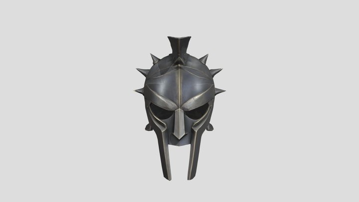 Roman Gladiator Helmet 3D Model