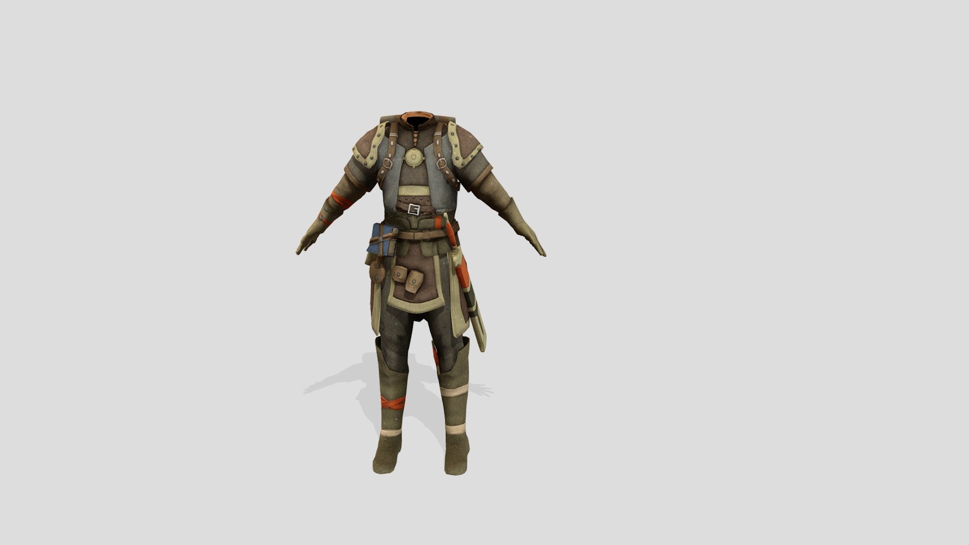 Medieval Human Ranger Warior Explorer Outfit