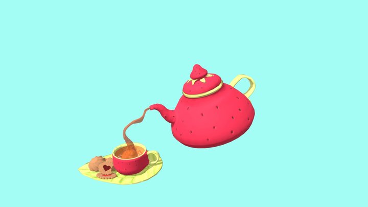 Teaparty in summer! 3D Model