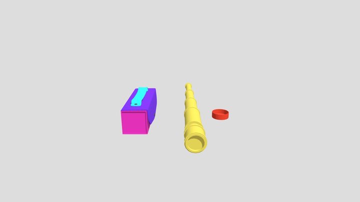 Spyglass and case 3D Model