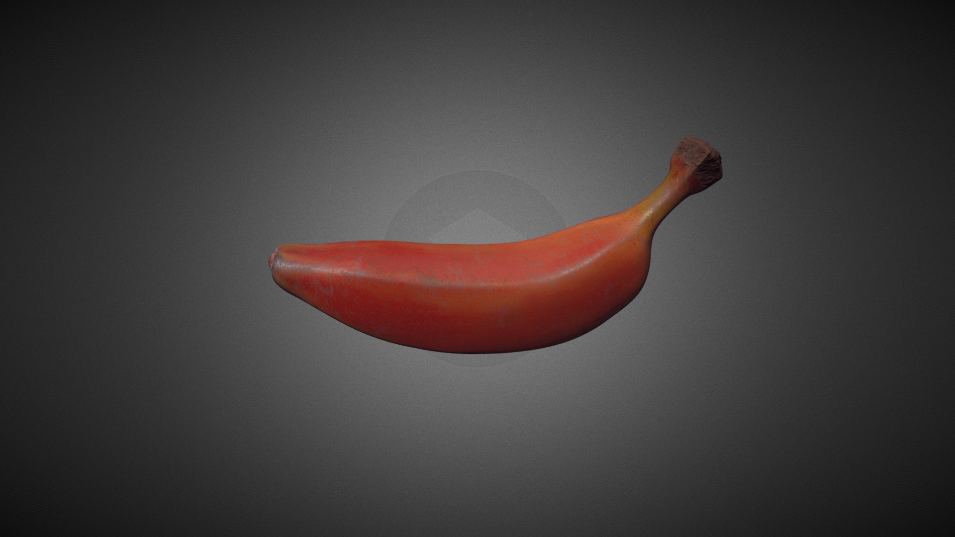 3D model Red Banana - This is a 3D model of the Red Banana. The 3D model is about a red and white hot dog.