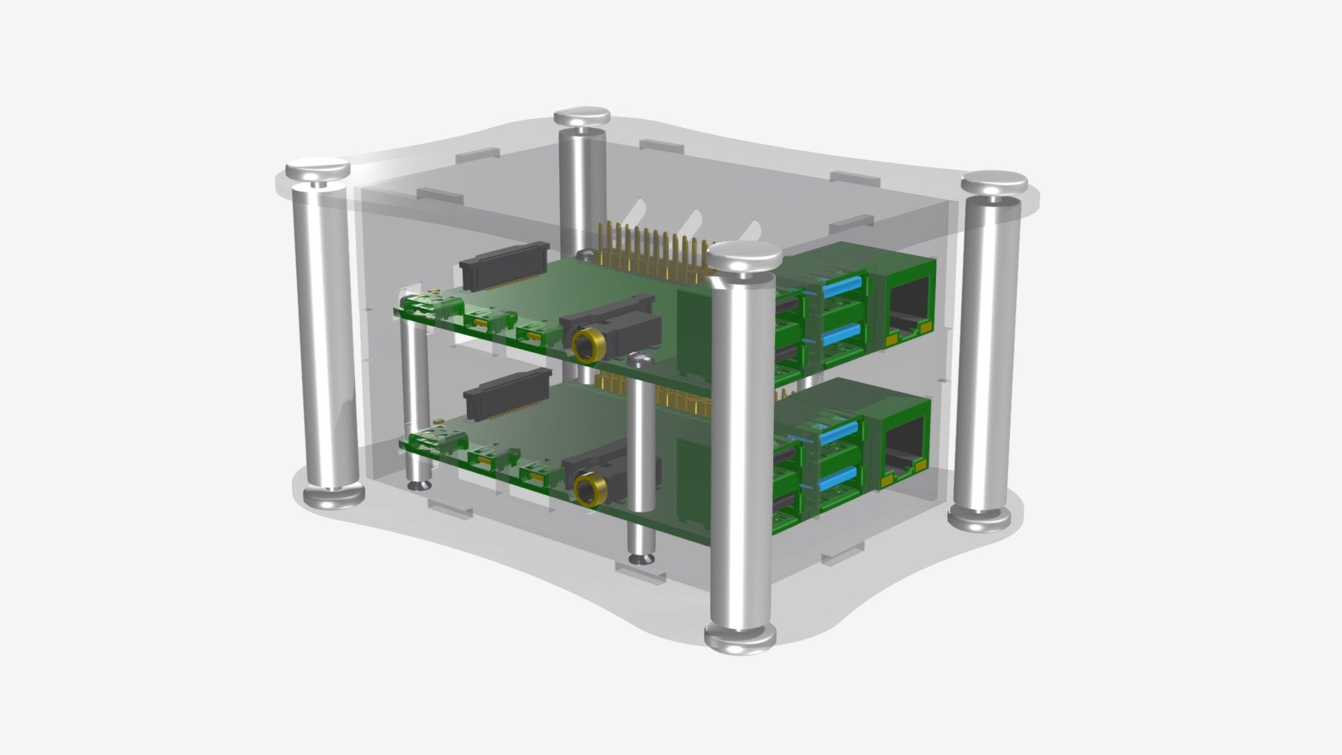RPA-4B-2 - Double layered type (PCB mount image) — Sketchfab embed 3D viewer