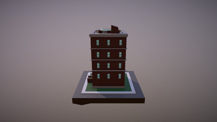 Apartment Building 3D Model