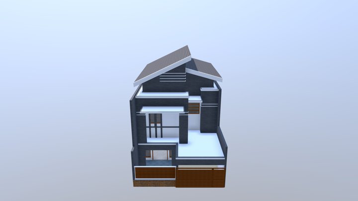 Simple Modern Design House 3D Model