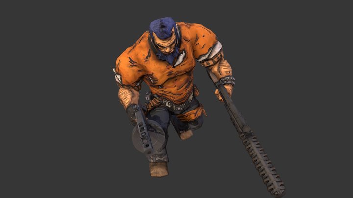 Salvador (from Borderlands 2) - Wounded Run 3D Model