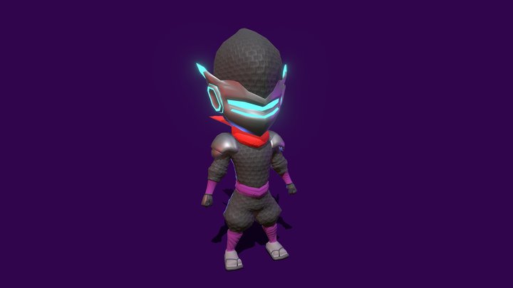 Ninja Cyberpunk 3D Model