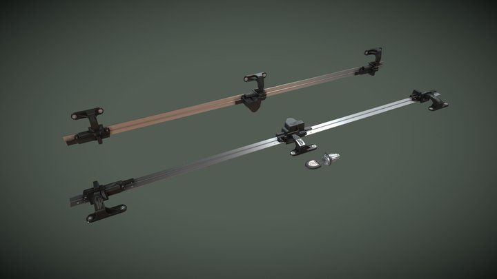 Крепление и запирание аэробокса 3D Model