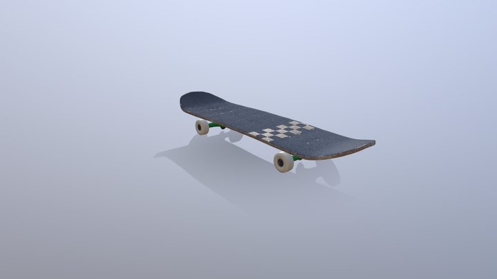 Ragged Skateboard 3D Model