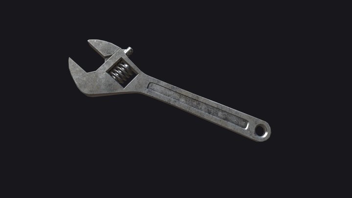Adjustable wrench 3D Model