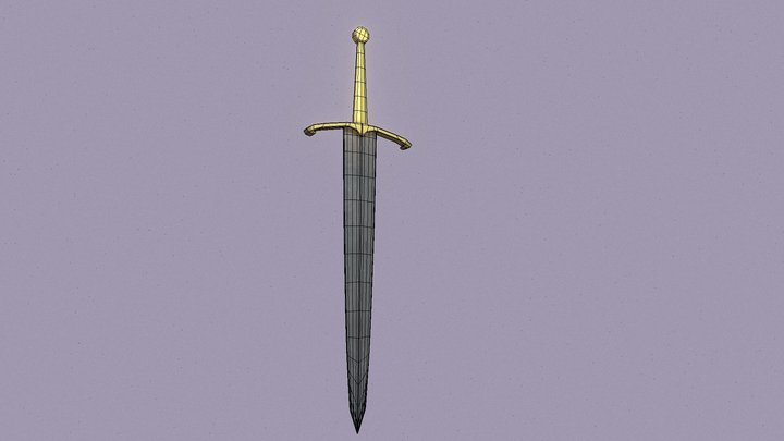 Arthur Sword in the stone 3D Model