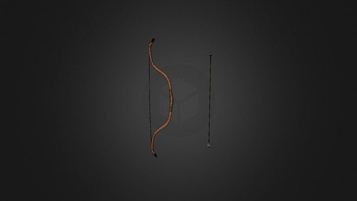 PBR Low-poly Game-ready Asset - Bow and Arrow 3D Model