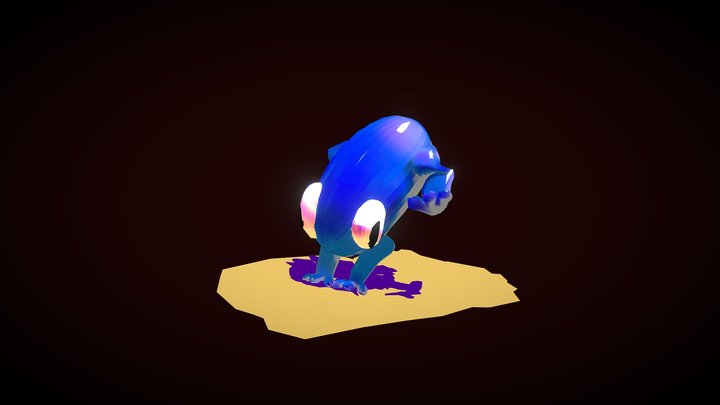 Blue Frog 3D Model