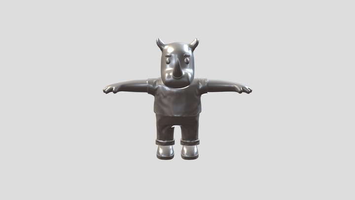 Rhino model with texture 3D Model