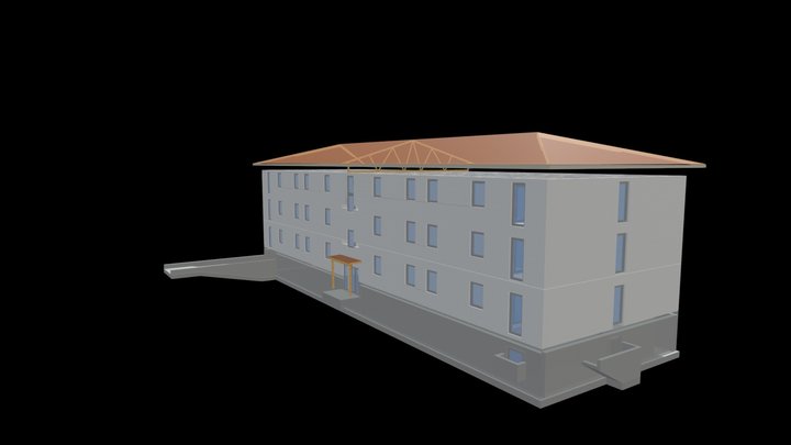 Многоквартирный жилой дом, Рига 3D Model