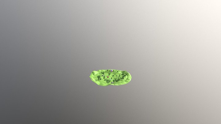 lowpoly alien landing 3D Model