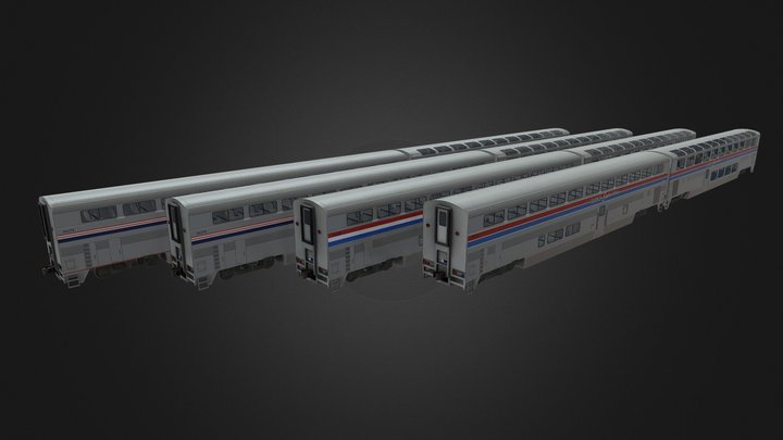 Superliner - Amtrak 3D Model