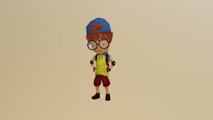 Glasses Boy 3D Model