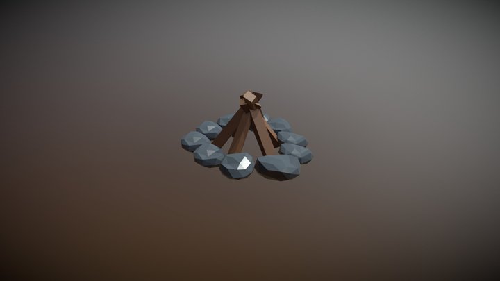 Fogueira LowPoly 3D Model